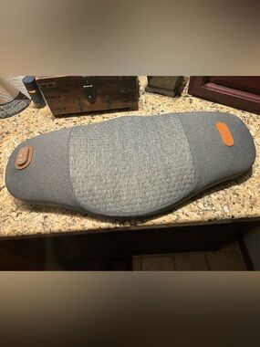 Gray Shiatsu Back Massager Pad with Controls